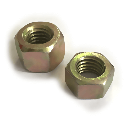Hexagon Heavy Nut Yellow Zinc Plated